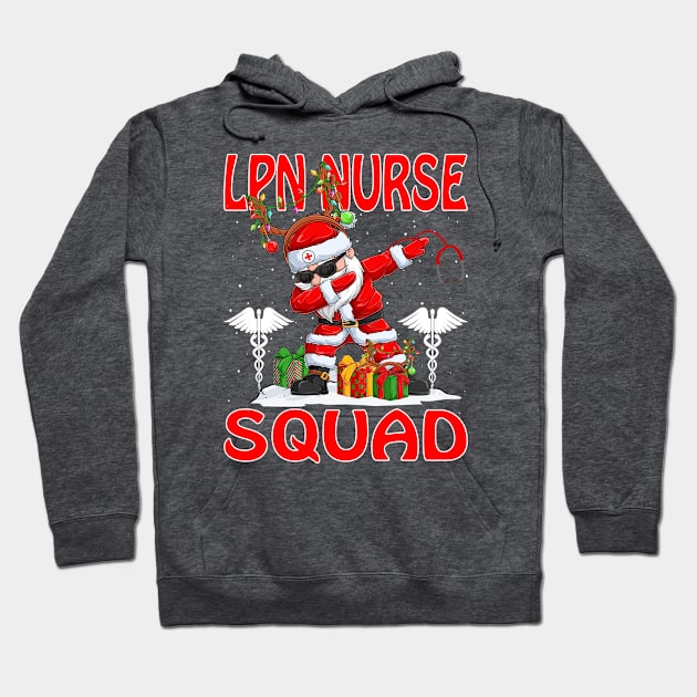 Christmas Lpn Nurse Squad Reindeer Pajama Dabing Santa Hoodie by intelus